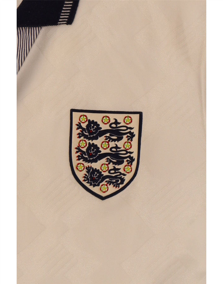Camisa gráfica masculina Umbro Inglaterra 1990-1992 Top pequeno branco esportivo