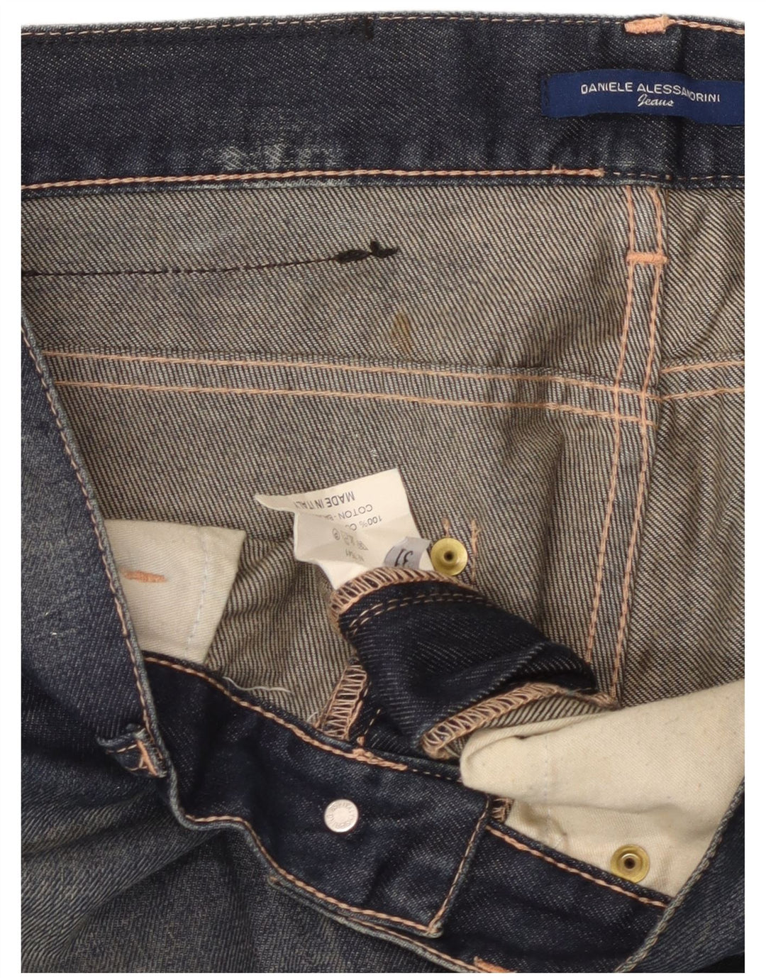 Daniele Alessandrini Calça jeans reta feminina W31 L33 azul algodão