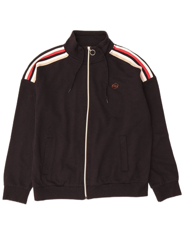 LOTTO Womens Tracksuit Top Jacket UK 18 XL Black