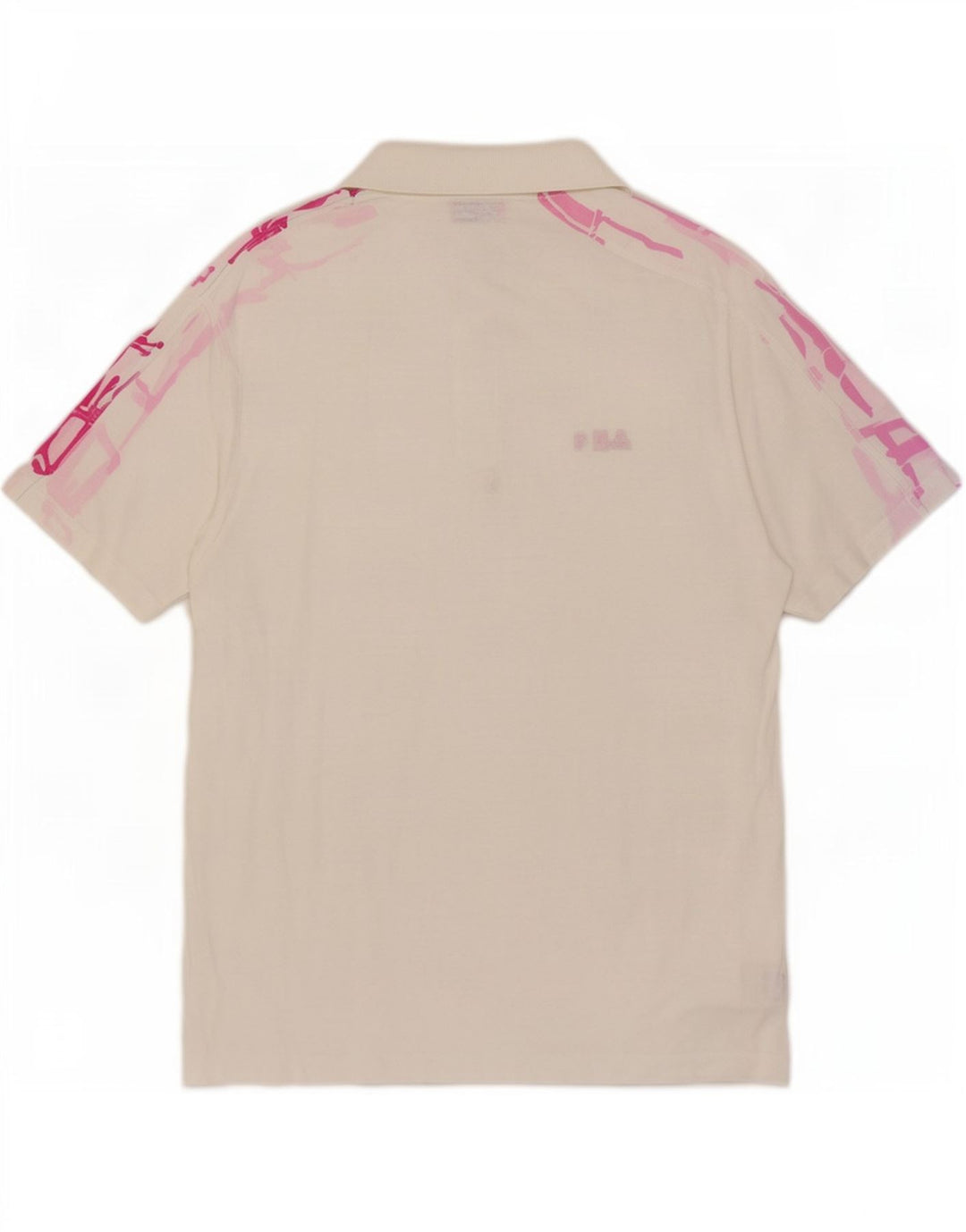 Camisa polo masculina Fila Graphic IT 52 grande algodão branco