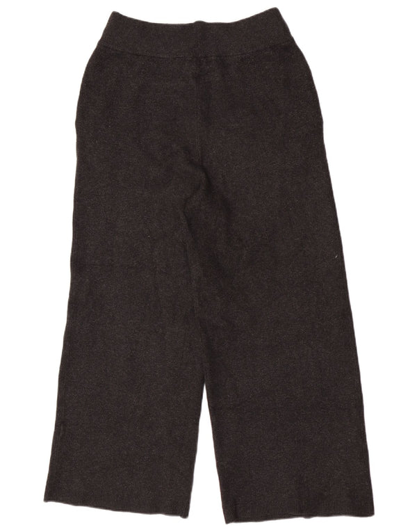 Calça esportiva feminina Massimo Dutti em malha com perna larga Reino Unido 4 XS preta