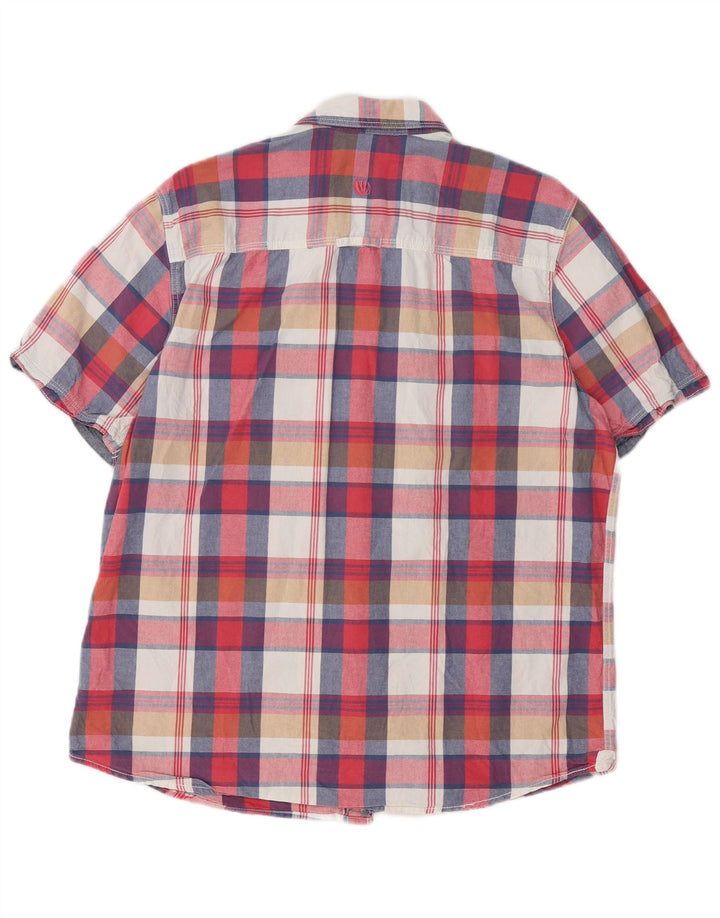 Camisa masculina de manga curta Fat Face Classic Fit grande xadrez multicolorido