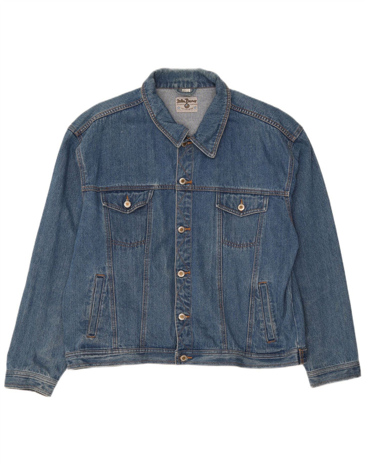 Jaqueta jeans masculina JOHN BANER UK 50 5XL algodão azul