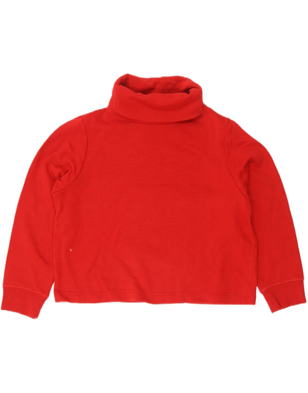 Moletom feminino Zara com gola redonda e corte oversized Reino Unido 18 XL vermelho