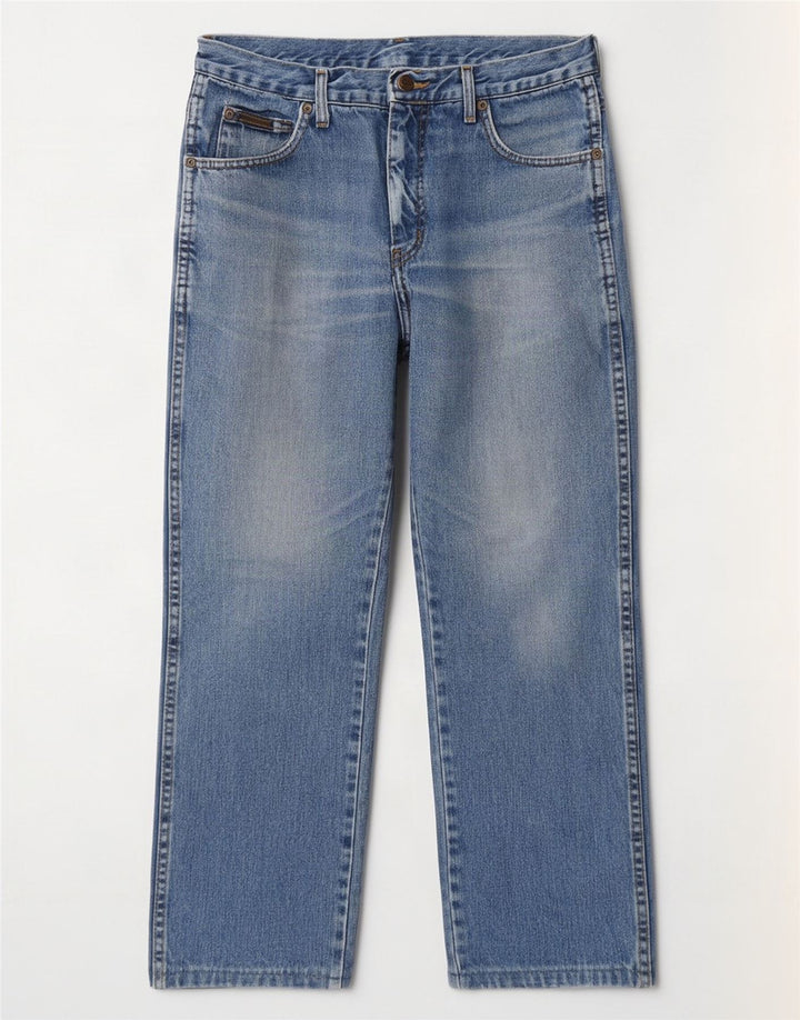 Wrangler Masculino Texas Straight Jeans W32 L27 Azul Algodão