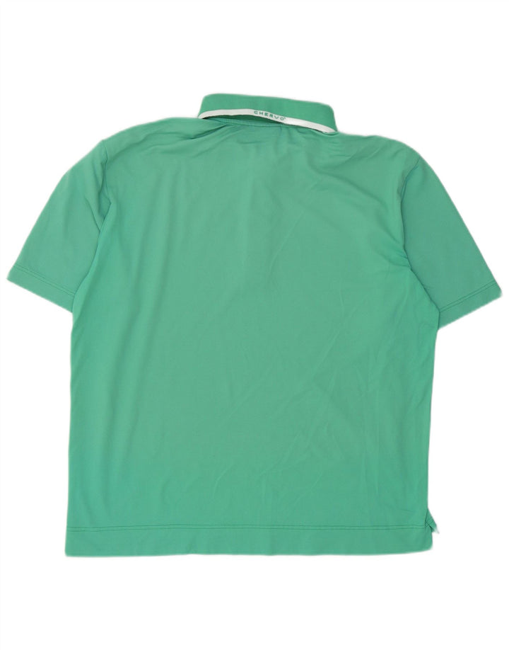 Camisa polo masculina Chervo grande algodão turquesa