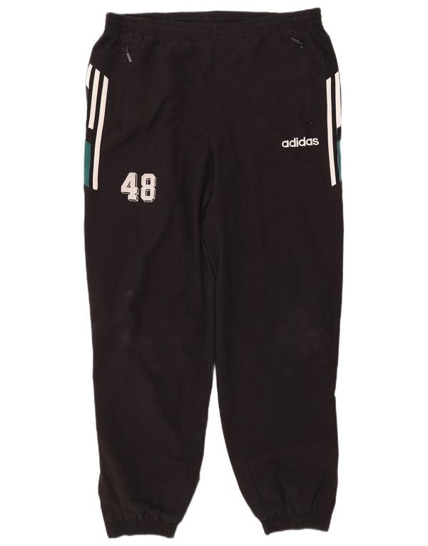 Adidas Mens Graphic Calças de treino Joggers UK 42/44 Grande Preto