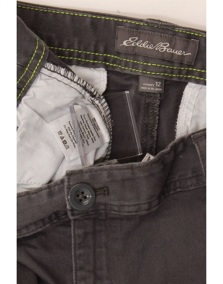 EDDIE BAUER Womens Chino Shorts US 12 Large W34 Grey Cotton Vintage Eddie Bauer and Second-Hand Eddie Bauer from Messina Hembry 