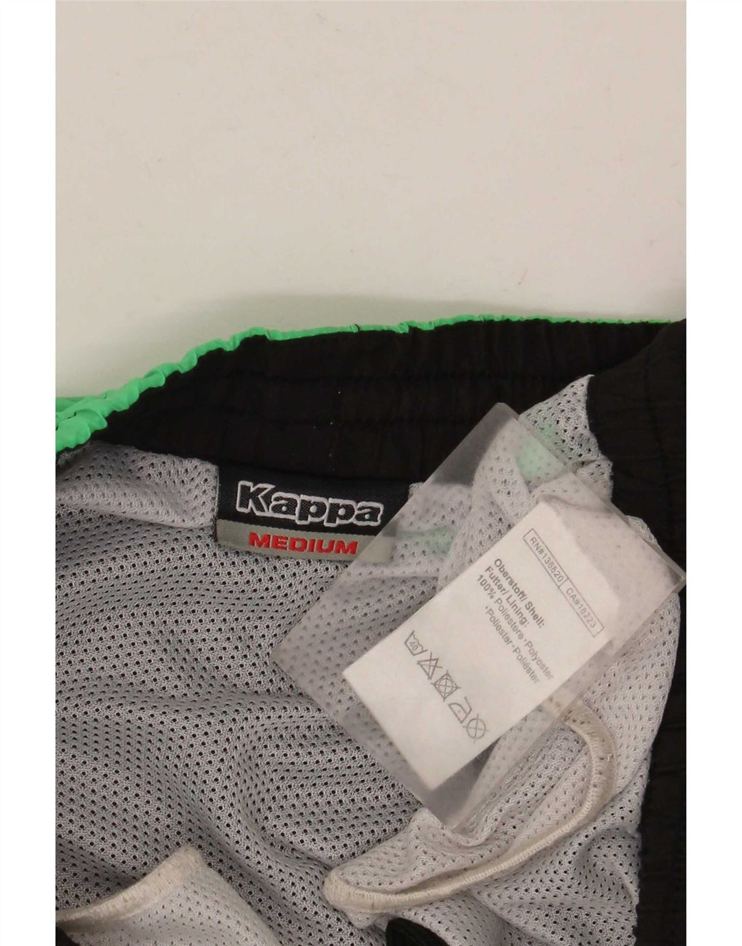 Shorts de natação masculino Kappa médio preto colorblock poliéster