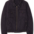 Jaqueta acolchoada masculina Barbour UK 36 pequena poliamida azul marinho