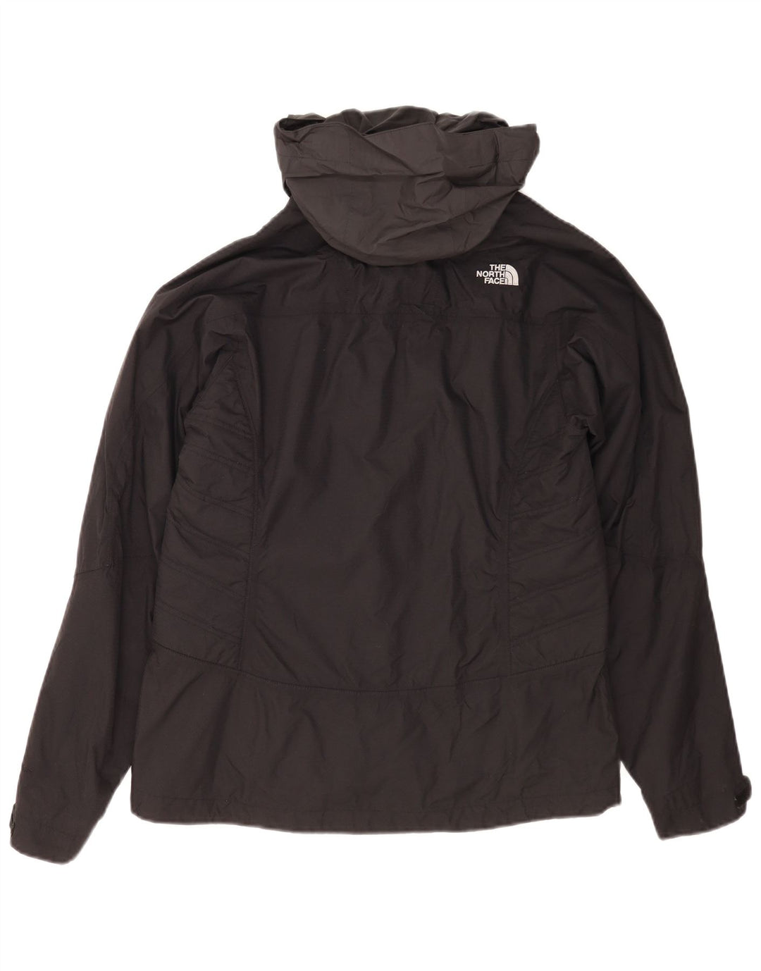Jaqueta corta-vento feminina com capuz The North Face UK 14 médio preto nylon