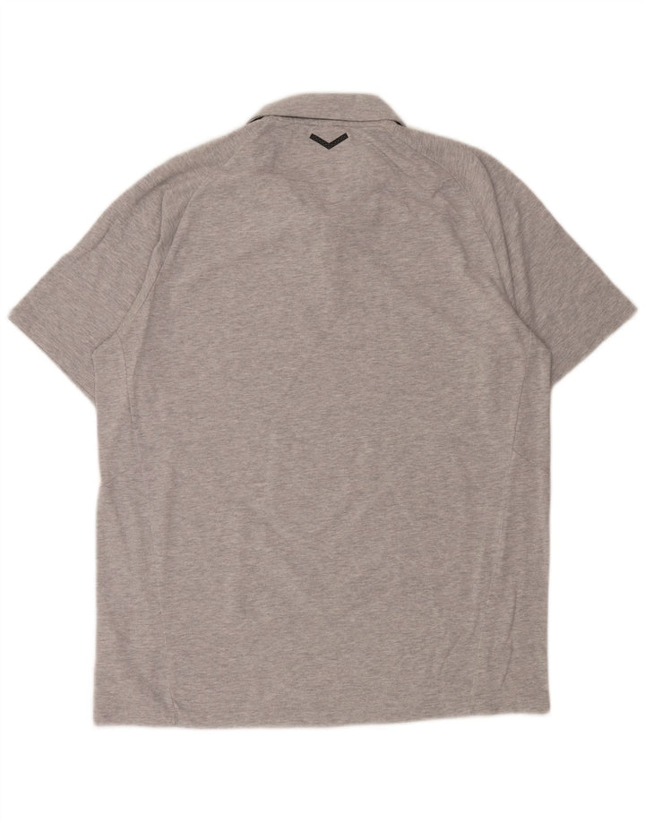 Camisa polo masculina PUMA grande algodão cinza
