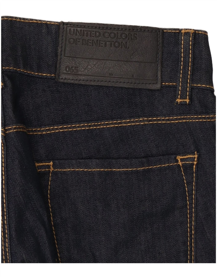Benetton Calça Jeans Feminina W28 L31 Azul Marinho