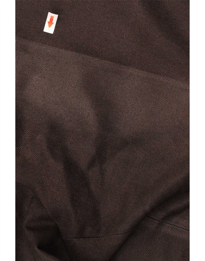 Calça masculina reta regular Marks & Spencer W42 L29 poliéster marrom