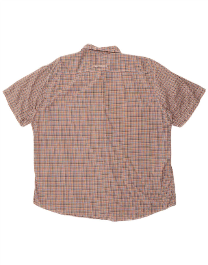 Camel Active Camisa masculina de manga curta regular fit 2XL xadrez multicolorida