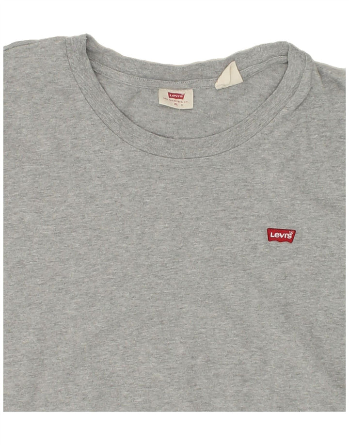 LEVI'S Womens T-Shirt Top UK 18 XL Grey Cotton Vintage Levi's and Second-Hand Levi's from Messina Hembry 