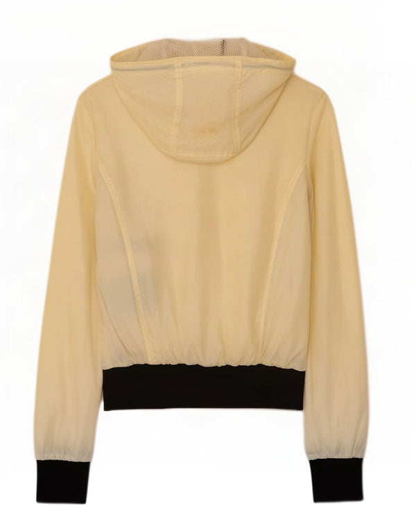 Jaqueta de chuva feminina com capuz Refrigiwear UK 14 bloco colorido amarelo médio
