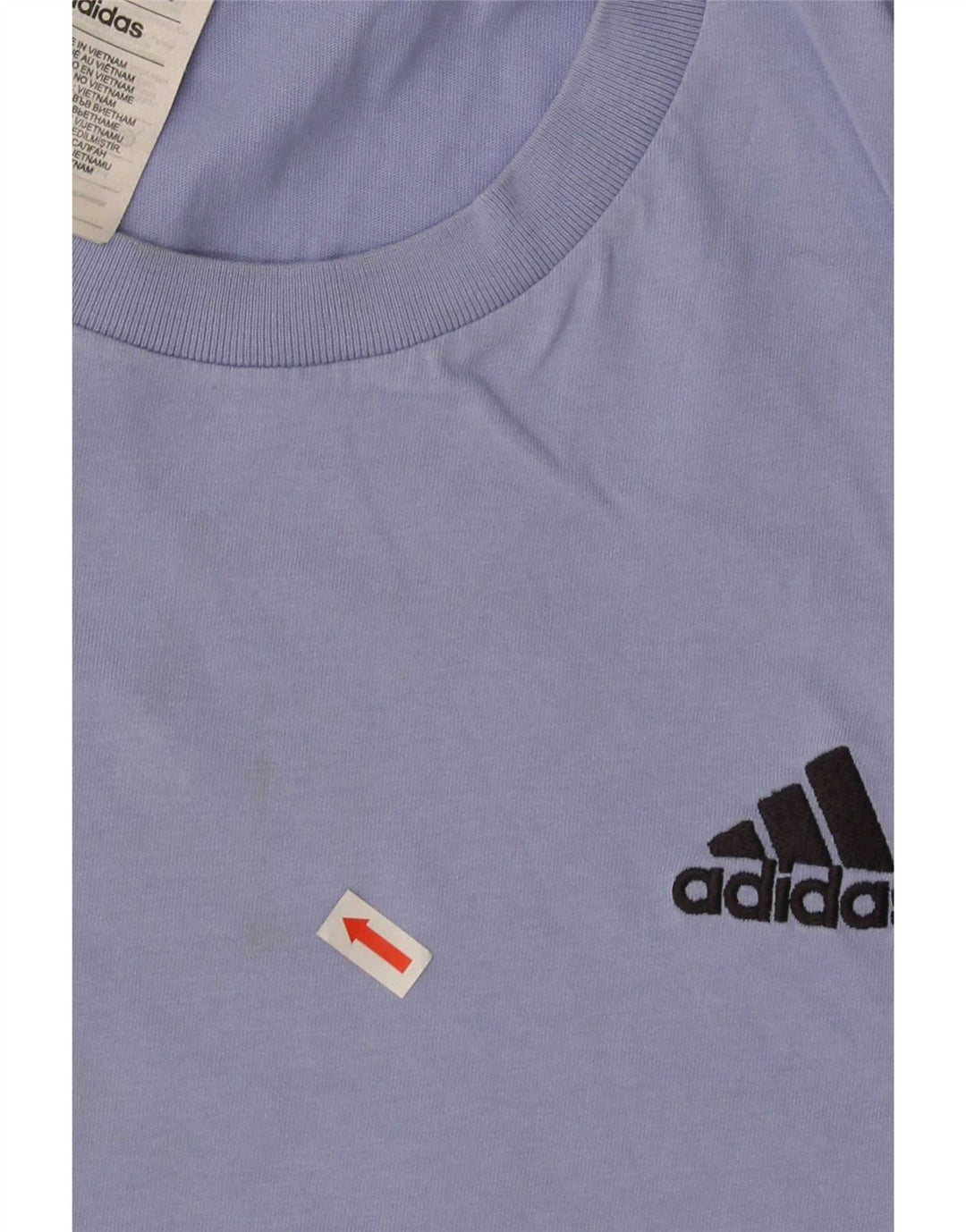 Adidas Mens Camiseta Top Grande Algodão Azul