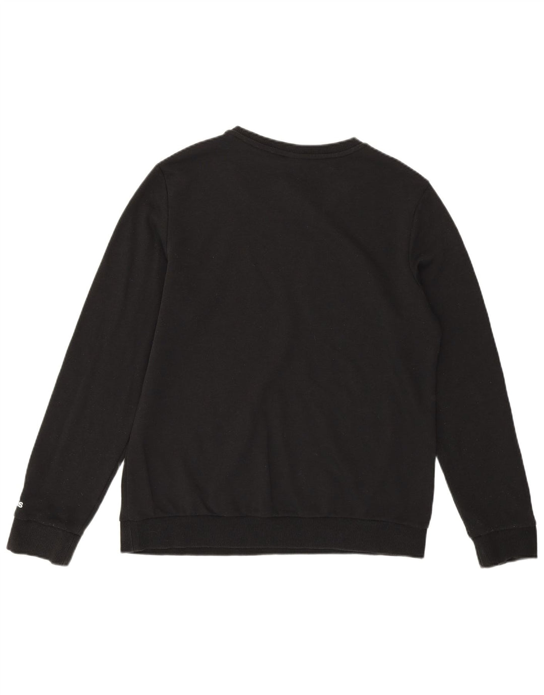 Adidas feminino gráfico moletom jumper reino unido 16/18 grande algodão preto