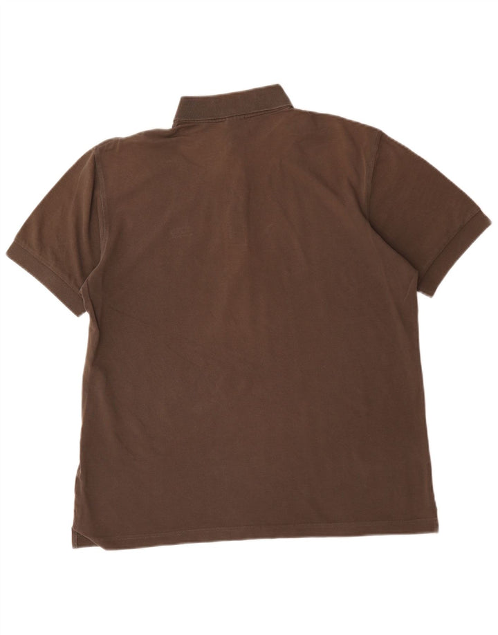 Camisa polo masculina Hugo Boss de algodão marrom médio