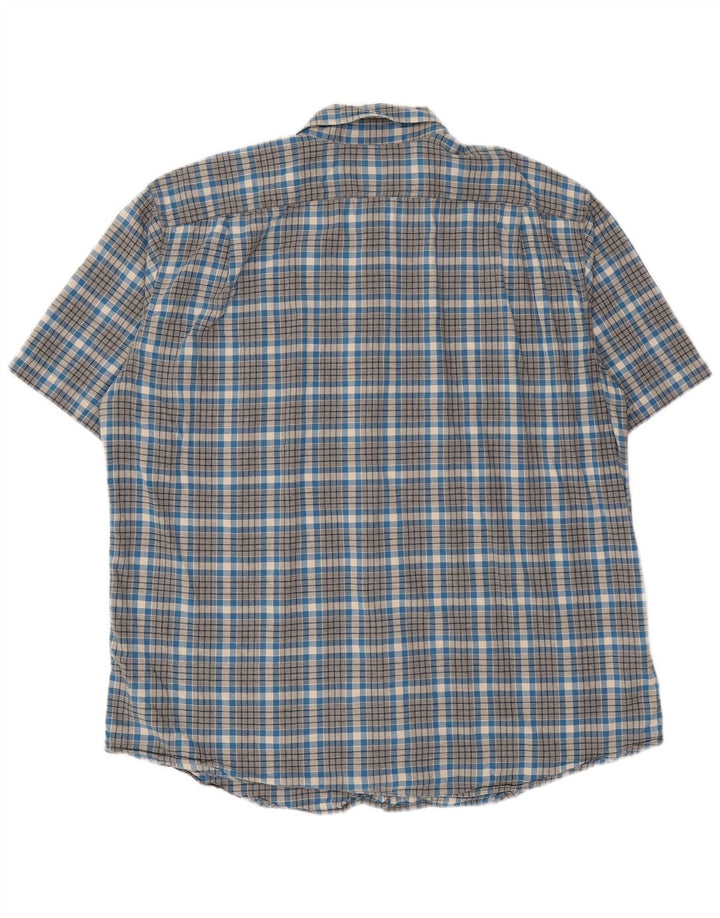 Eddie Bauer Camisa masculina clássica de ajuste XL algodão xadrez azul