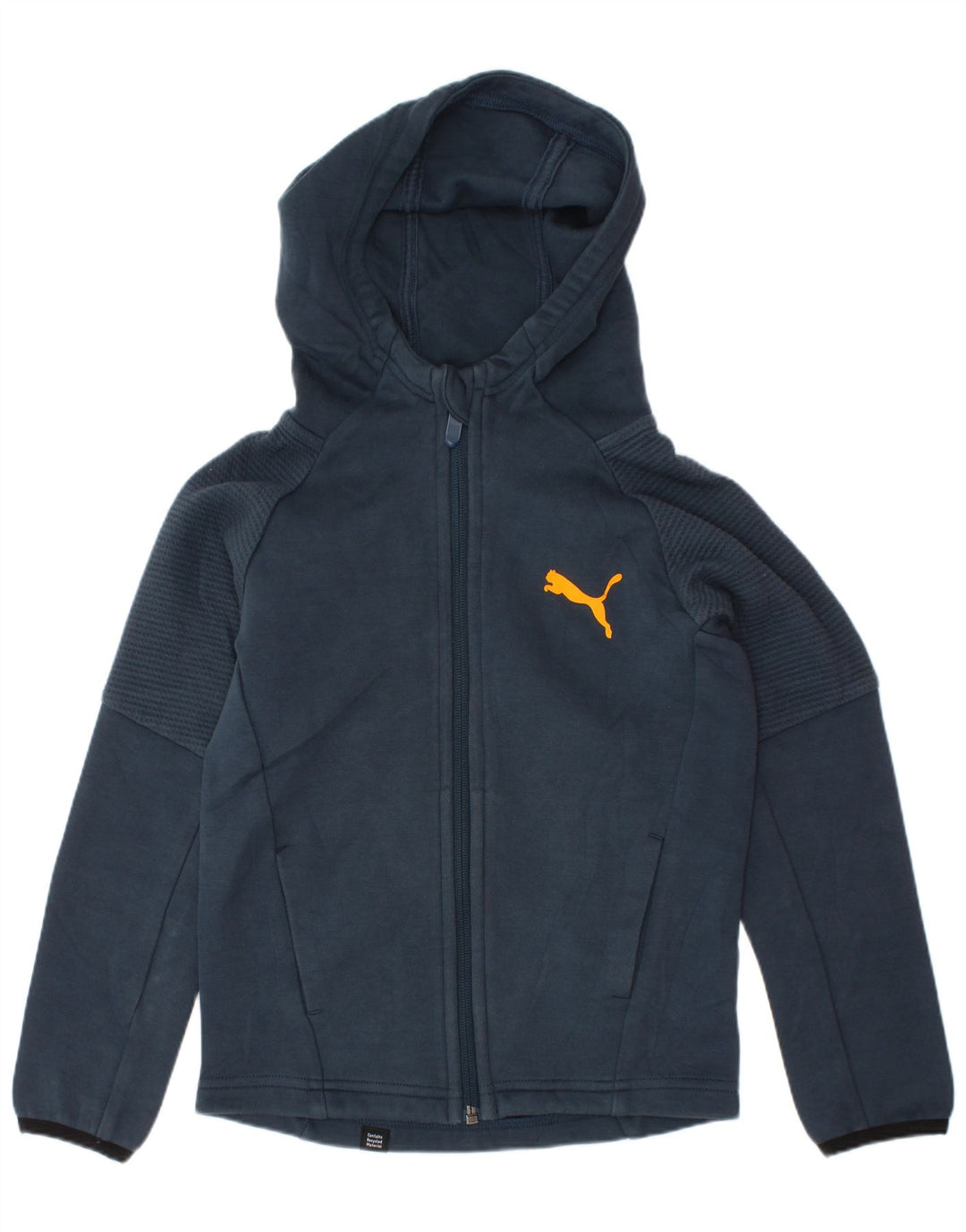 Suéter PUMA Boys Zip com capuz 5-6 anos azul marinho algodão