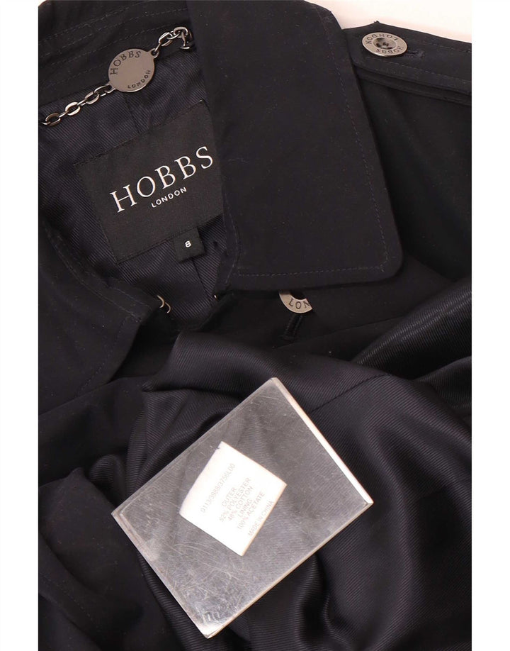 Gabardine feminino Hobbs UK 8 pequeno poliéster azul marinho
