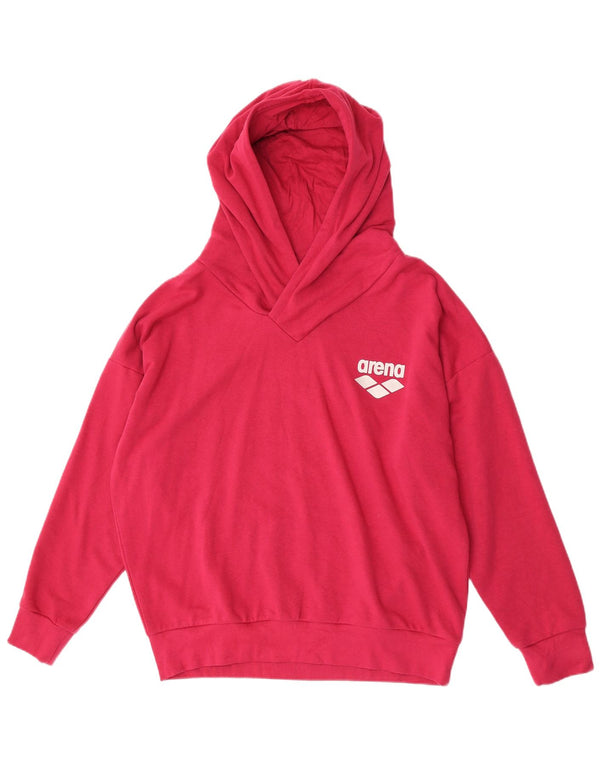 Arena feminino oversized moletom com capuz UK 16 grande algodão rosa