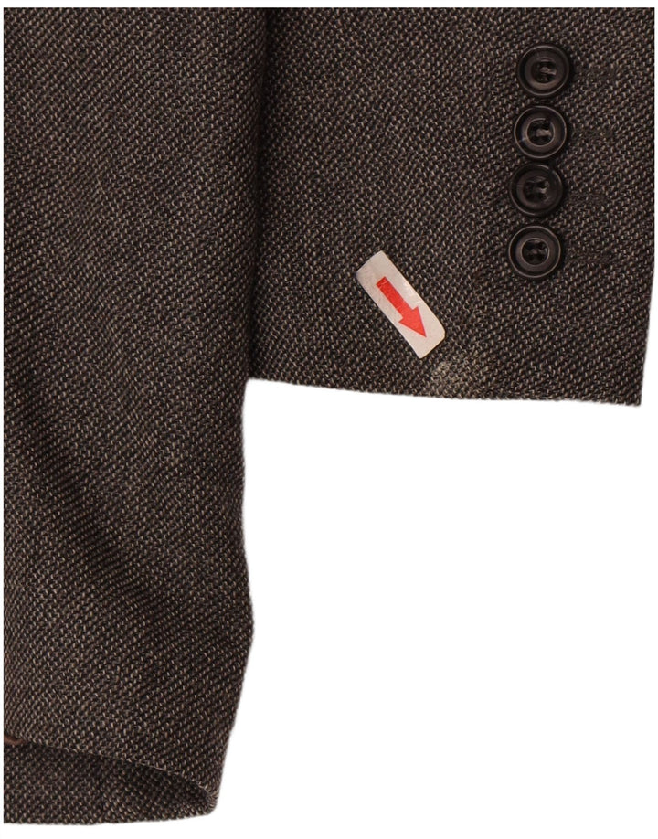 Jaqueta blazer masculina de 2 botões Marks & Spencer Reino Unido 40 cinza médio lã nova