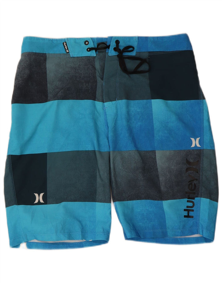 Shorts de natação masculino Hurley Graphic azul médio poliéster colorblock