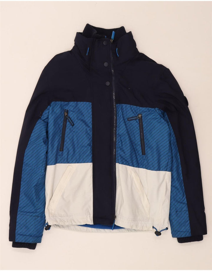 Jaqueta corta-vento masculina Superdry Windtrekker Reino Unido 38 azul marinho médio