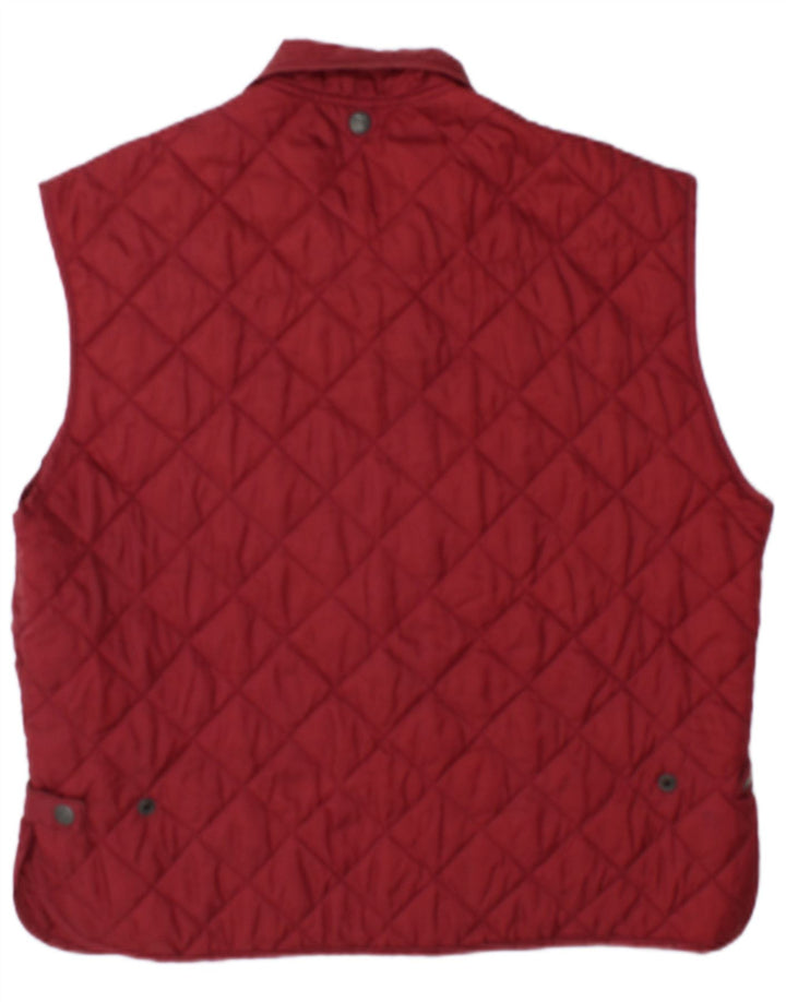 Colete acolchoado masculino vintage UK 38 médio Borgonha