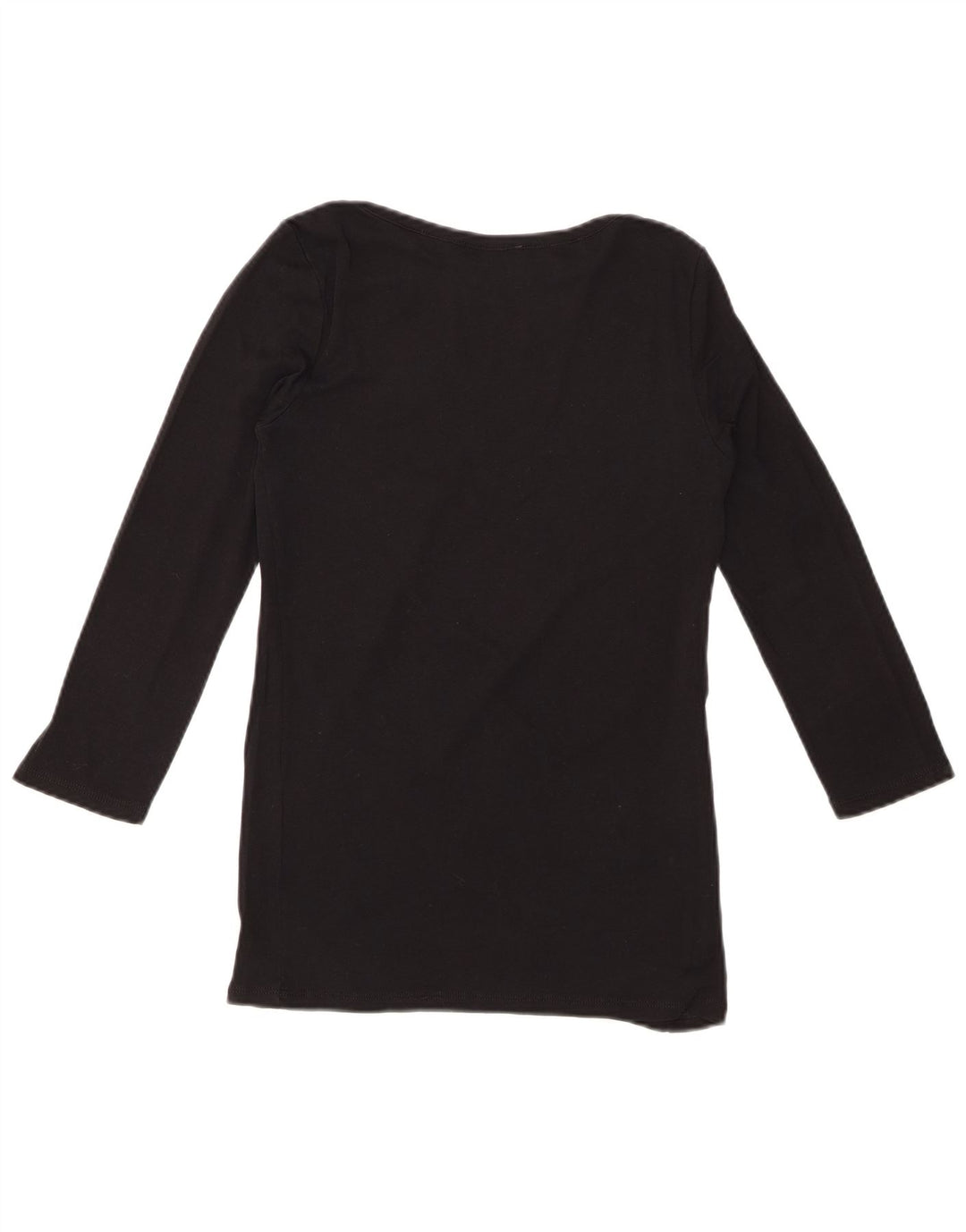 Top gráfico feminino BENETTON manga 3/4 Reino Unido 8 pequeno preto