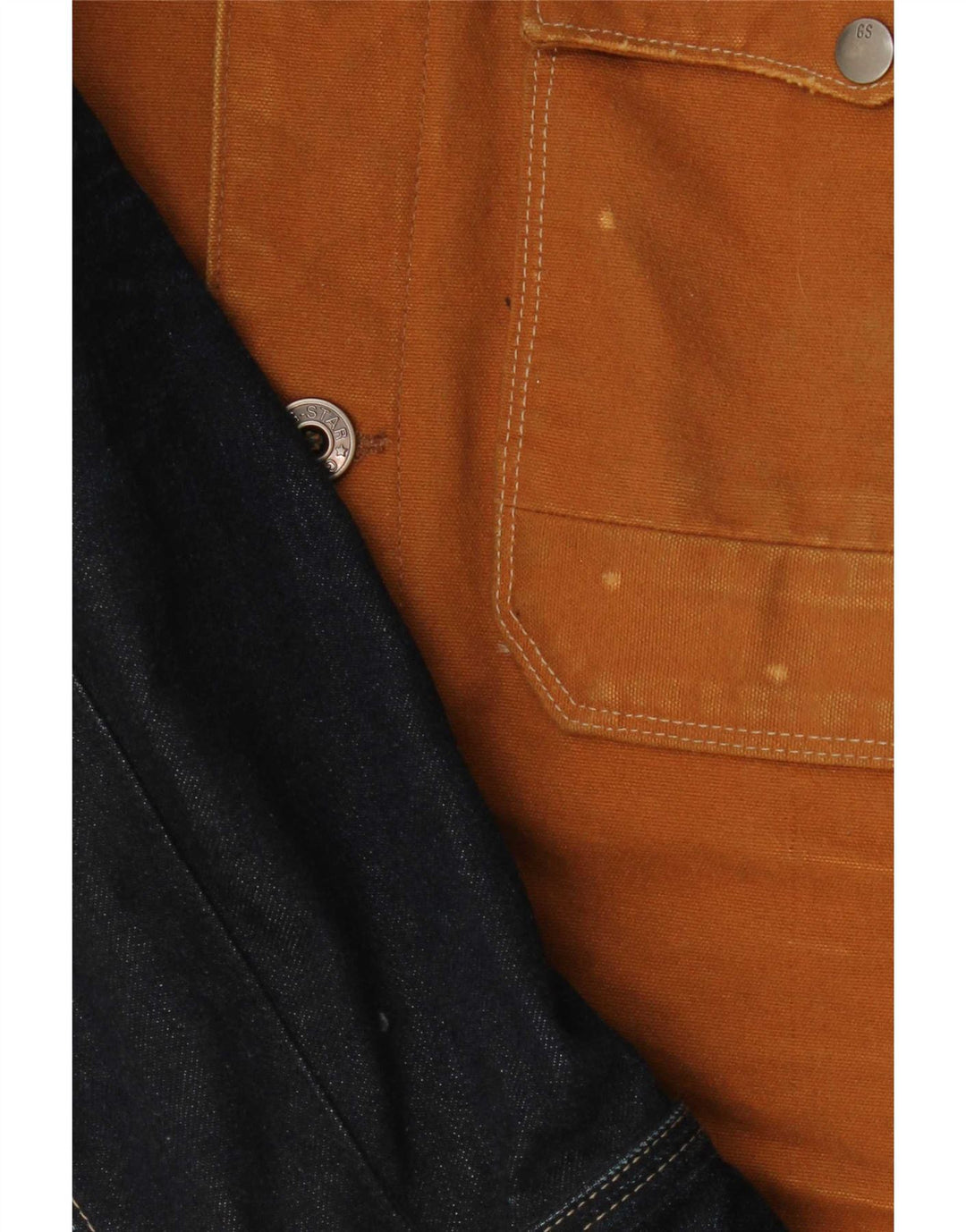Jaqueta bomber masculina G-Star UK 40 grande algodão colorblock marrom