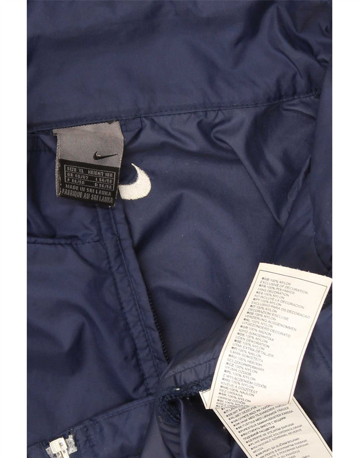 Nike masculino moletom com capuz jaqueta XL azul marinho nylon