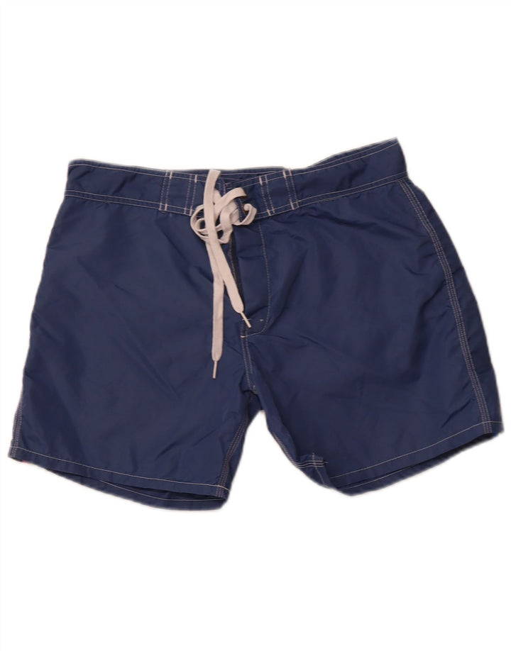 Shorts de natação masculino VINTAGE médio azul marinho