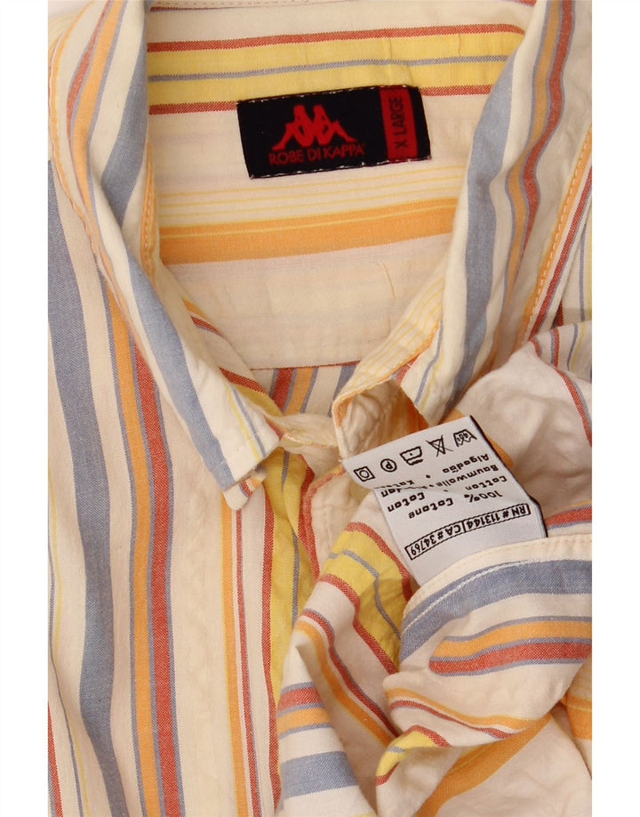 Camisa masculina de manga curta KAPPA XL algodão listrado multicolorido