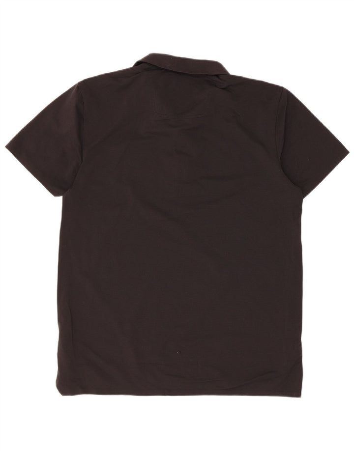 Camisa polo masculina Hugo Boss Slim Fit poliamida preta média