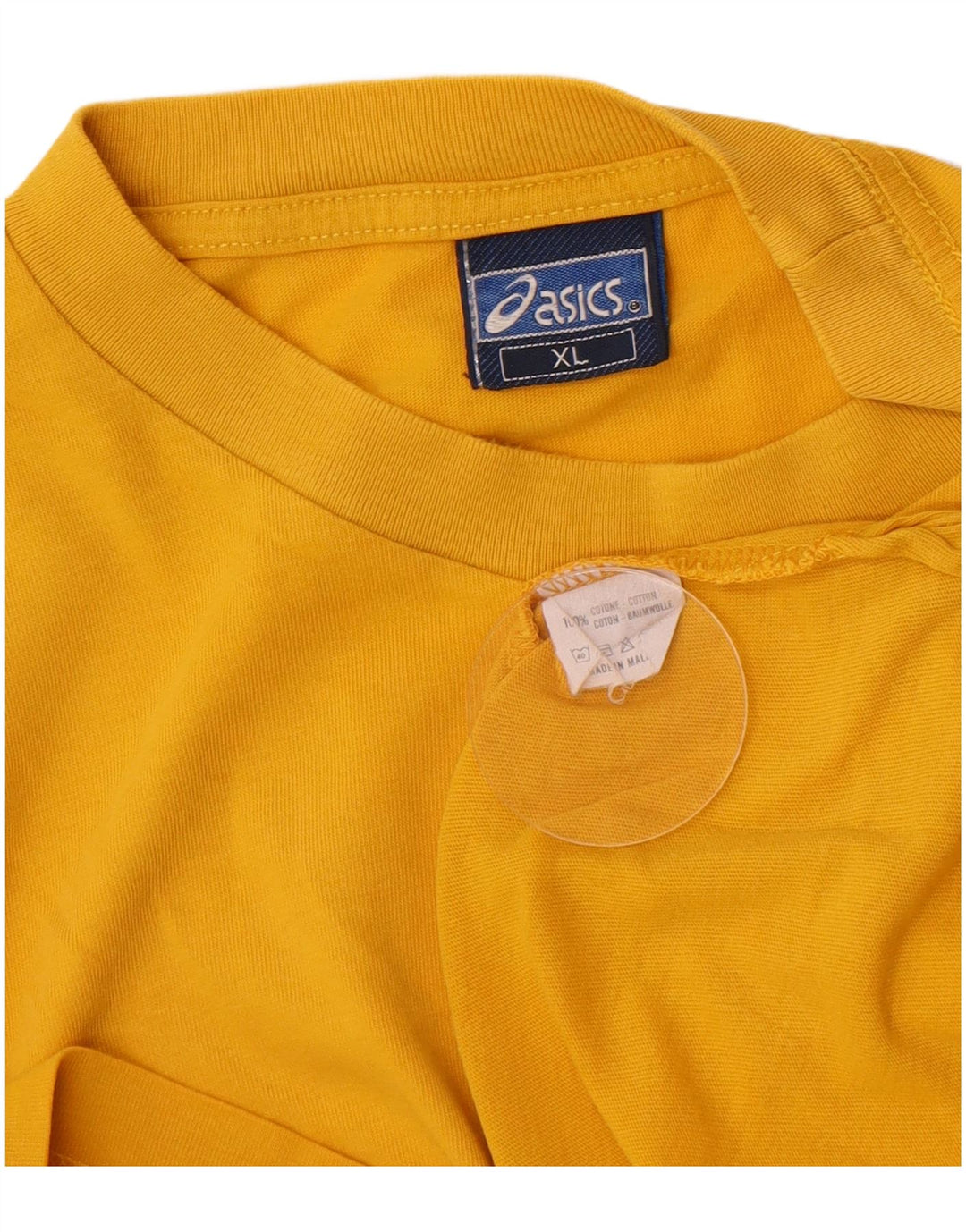 Camiseta masculina Asics Top XL algodão amarelo