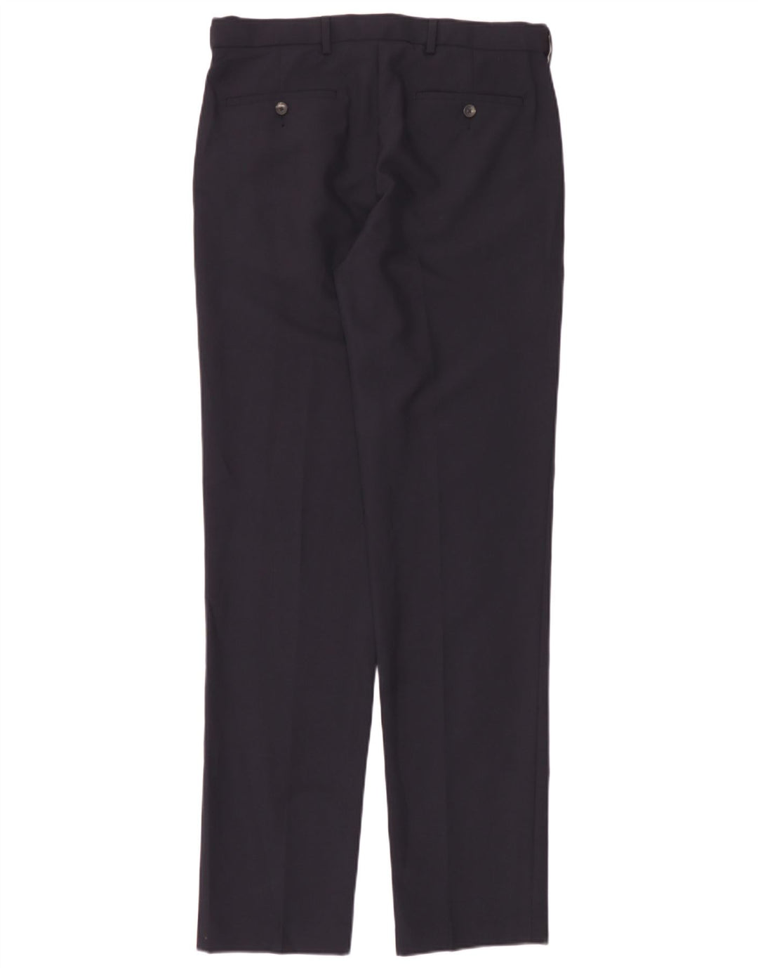 Calça Chino Masculina Marks & Spencer Regular Fit W32 L35 Poliéster Azul Marinho