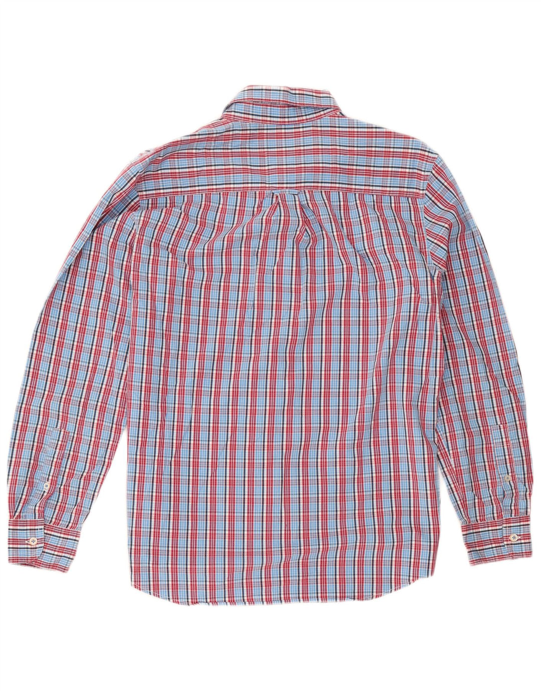 Camisa masculina Chaps de algodão xadrez azul médio