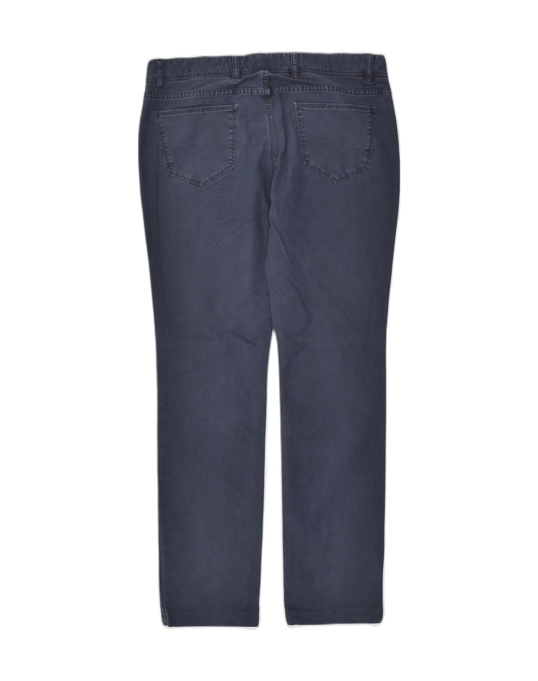 MASSIMO DUTTI Womens Slim Casual Trousers W32 L32 Navy Blue Cotton | Vintage Massimo Dutti | Thrift | Second-Hand Massimo Dutti | Used Clothing | Messina Hembry 