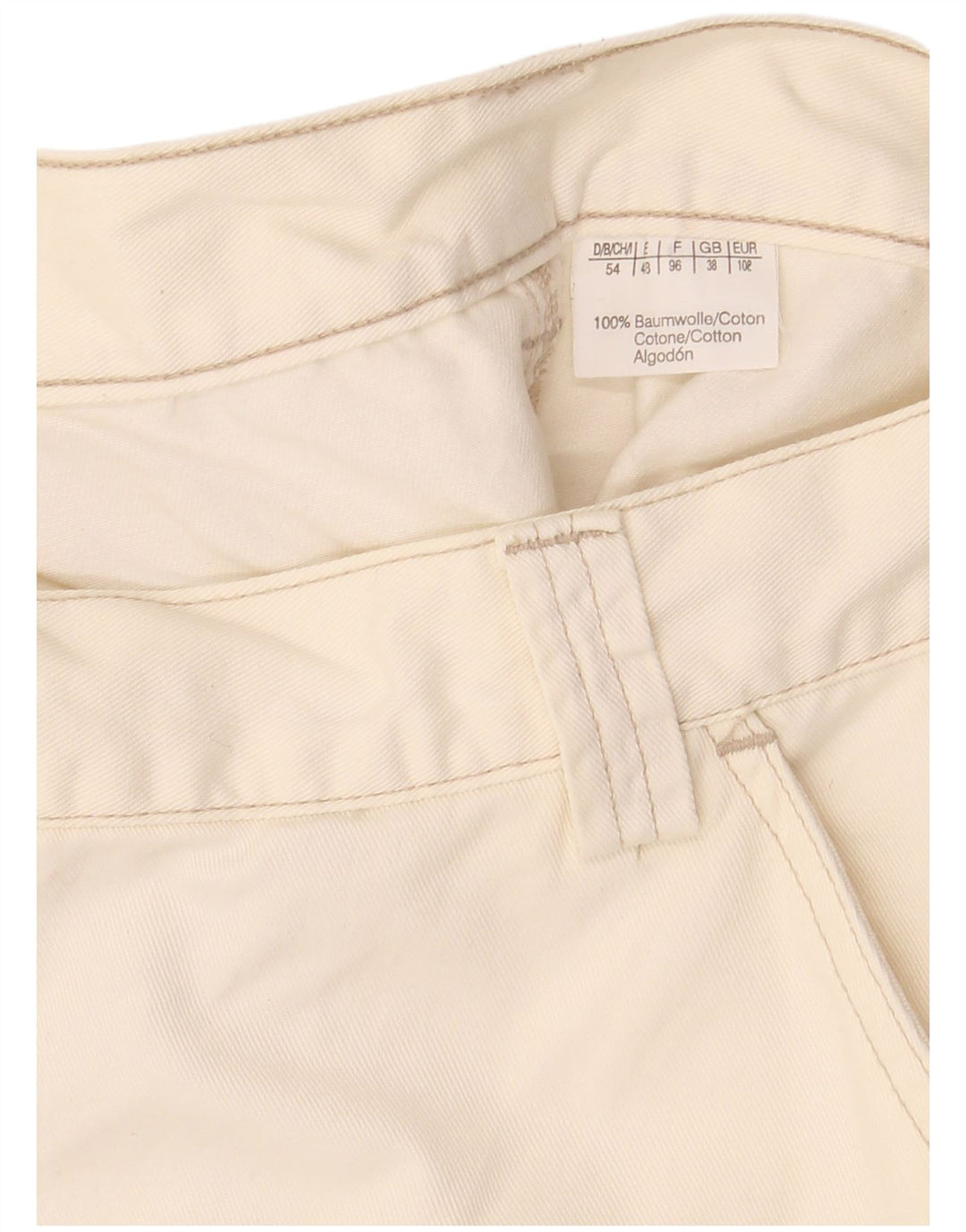 Shorts cargo masculino vintage W38 XL algodão branco
