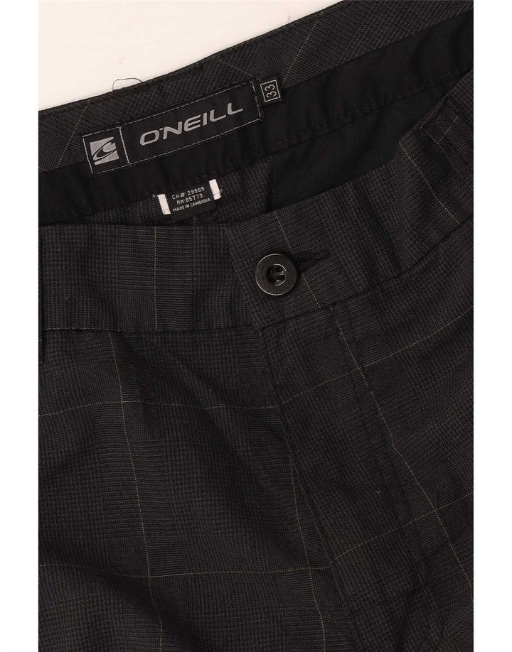 Shorts Chino Masculino O'Neill W33 Poliéster Xadrez Cinza Médio