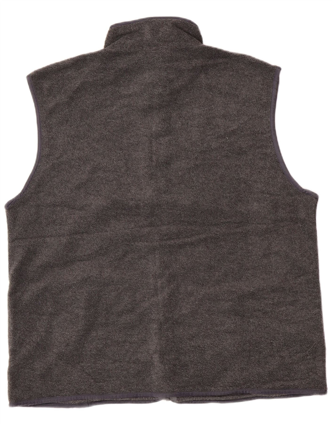 Colete de lã masculino vintage UK 42 XL poliéster cinza