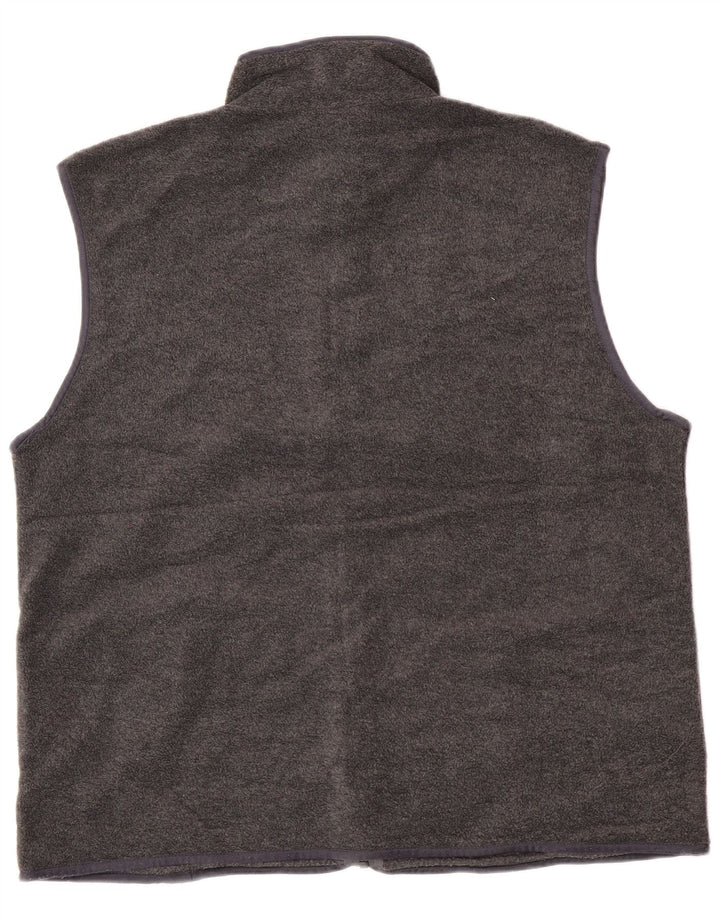 Colete de lã masculino vintage UK 42 XL poliéster cinza