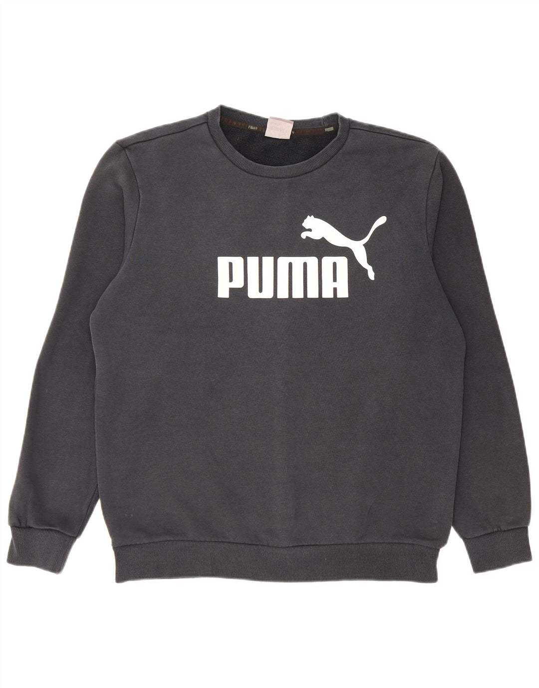 Puma Mens Graphic Moletom Jumper Médio Algodão Preto