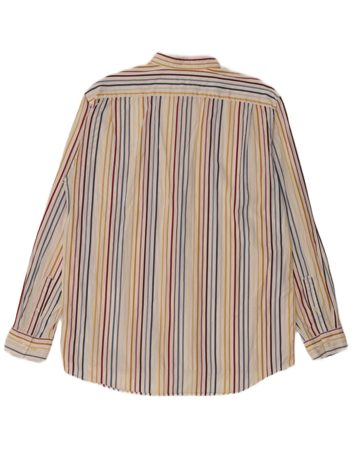 Camisa masculina LACOSTE tamanho 42 grande algodão listrado multicolorido