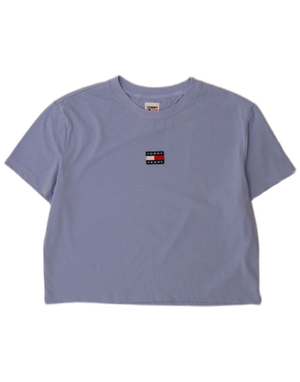 Camiseta feminina Tommy Hilfiger com estampa gráfica UK 16 grande algodão azul