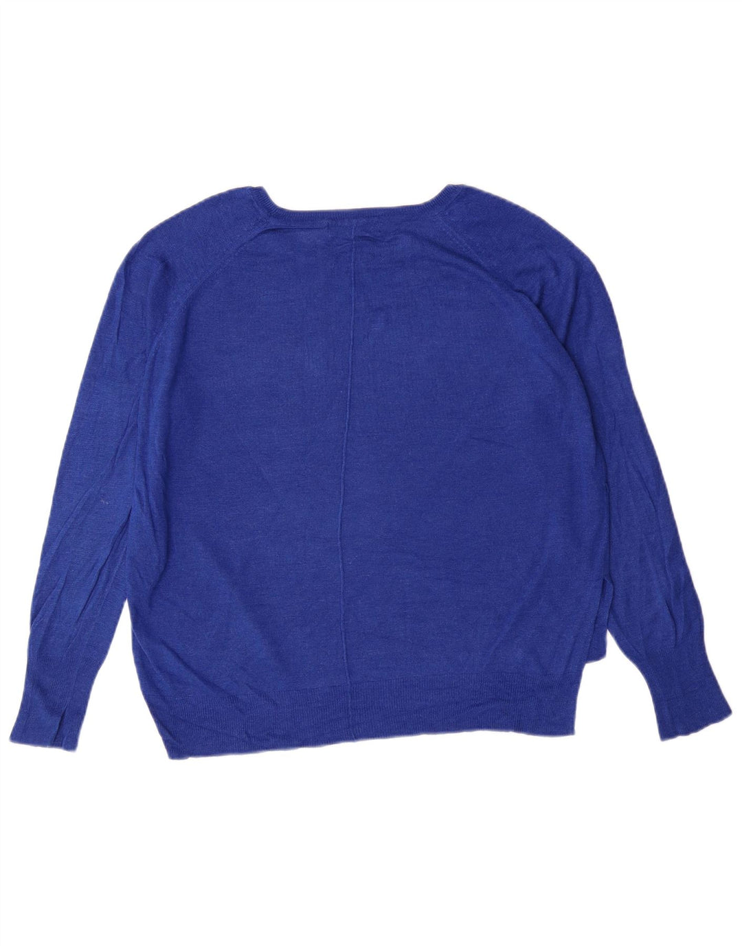 Suéter feminino ZARA com gola canoa e viscose azul grande Reino Unido 14
